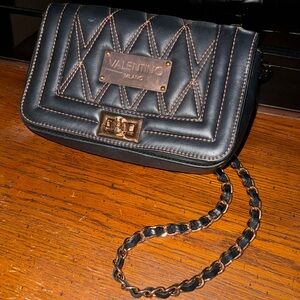 Valentino Crossbody Bag Black & Rose Gold